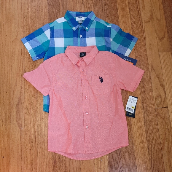 2 NWT size 5 Boys Button-down Shirts - Picture 1 of 1
